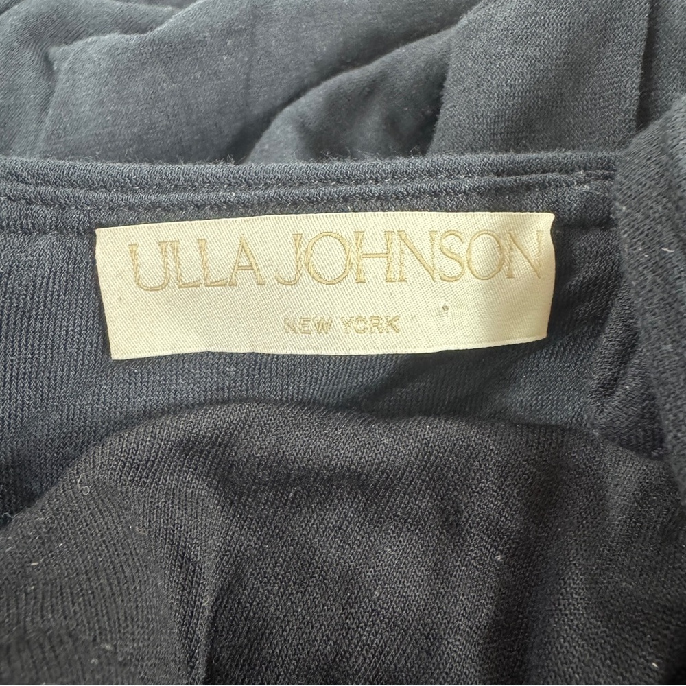 Ulla Johnson Freya Cutout Cotton Jersey Black Midi Dress - Picture 9 of 14